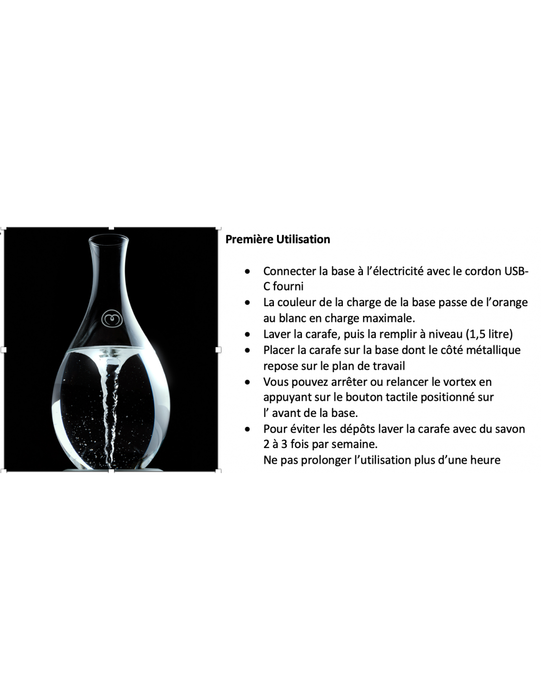 Carafe en verre à vortex - Mayu Carafe en verre à vortex - Mayu